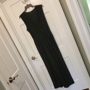 EC Nik & Nash Black Knit Sleeveless Jumpsuit Size XL, elastic waist